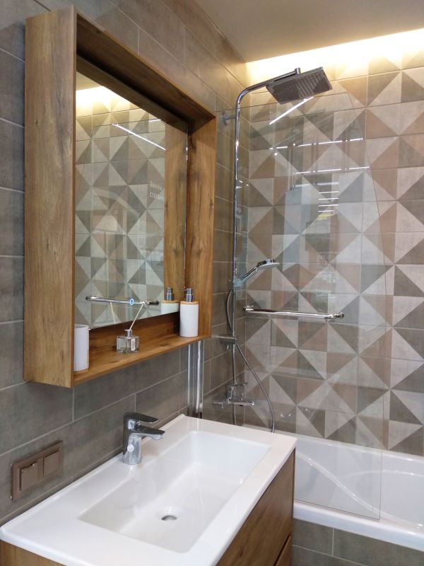 Feature Wall with Textured Tiles